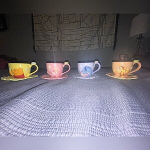 Disney World Winnie The Pooh & Friends Tea/Coffee & Saucer set of four.